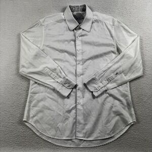 Robert Graham Shirts Mens XL White Cotton Flip Cuff Button Up Everyday Wear